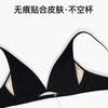 Seamless underwear for women, summer thin, small breasts, no steel rings, comfortable and sexy, deep v rabbit ears, triangle cup bra 2025 new style, black suit + champagne suit XL suitable for 85A/85B