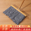 Wood pole industrial mop, old-fashioned round head mop, absorbent cotton thread, wet and dry public toilet cleaning factory supermarket, white line enlarged round head mop