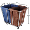 Hotel room dry and wet separation linen bag special trolley room entrance cart work cart cleaning cart linen cart The above are cloth bags_no frame