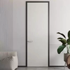 Pupan extremely narrow frame aluminum wooden door high-end home decoration cream style exterior flat interior opening paint-free bedroom door indoor all-aluminum room can be upgraded according to different usage scenarios