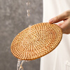 Muke handmade rattan insulation mat, home dining mat, plate and bowl mat, casserole mat, coaster, tea coaster, pot mat, anti-scalding table mat, rattan insulation mat 8cm single piece