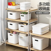 Visitor (FK) 10,000 popular items storage box desktop desk kitchen organizer box miscellaneous storage basket organizer storage box large thickened with lid 2 pieces (27*18*16)