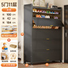 Jiangwei all-steel shoe cabinet entrance door entry cabinet multi-layer home storage cabinet one-piece wall-closed entrance cabinet 42cm deeper gray 11 layers long 100 high 184cm