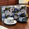 Jiali Senda coffee cup set gift box light luxury high-end moving to a new home wedding newlywed birthday gift couple men and women Iris cup and saucer gift box set (quick to next day delivery) 260ml