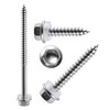 Vinoa 410 stainless steel screws, exterior wood screws, color steel tiles, carpentry screws, stainless steel photovoltaic special self-tapping screws 5.5*63 (220 pieces in a box) free sleeve