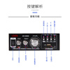 Du Lailin is suitable for 220V high-power mini small Bluetooth amplifier household multi-functional SD card U disk hifi black amplifier Bluetooth version