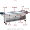 TAPNM mobile stall folding food cart night market Oden skewers spicy hot pot multi-functional stall cart with roof 1.4 meters + 0.5 meters two-pot simple model gas model (free shipping)