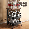 Youqin movable bookshelf, bag storage rack, trolley, bedside table, living room, sofa side table, coffee table, snack storage rack