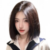 Short hair wig for women, one-size-fits-all simulated human hair, daily natural lace, summer thin, age-reducing full headgear QC, black, short hair, 35cm, hair delivery website