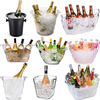 Fantasy bar music restaurant KTV special price large, medium and small Yuanbao ice bucket plastic champagne red wine ice cube ice bucket transparent 5 liters can hold 5 small beers