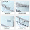 Samfolk Travel Storage Bag Suitcase Clothes Compression Packing Organizing Storage Bag Business Travel 6-piece Set Blue