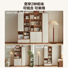 Quanyou Home Cream Style Bookcase Bookshelf Home Storage Storage Display Rack Wine Cabinet Sideboard Wide and Narrow Cabinet Combination 1.2*2m Wide Bookcase