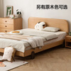 Genji Muyu children's furniture solid wood children's bed retro style bedroom 1.5m solid wood bed small apartment single bed for boys and girls children's bed + mattress (8cm thick J50 hard H2) 1500mm*2000mm