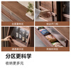 Pusu wood TV cabinet black walnut independent cabinet storage storage cabinet light retro style spliced TV cabinet 2.2m TV cabinet丨Ready stock