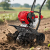YAT small agricultural ditching and weeding gasoline rotary tiller four-stroke micro tiller loose soil tiller 6-knife pulley