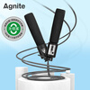 Deli Angelite counting skipping rope for primary and secondary school students exam training adult racing fitness steel core skipping rope black