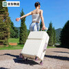 Luggage 2026 New Front Opening Skate Wheel Boarding Case 20 Inch High-Looking Travel Explosion-proof Zipper Multi-Function Milk White 20 Inch