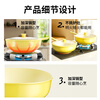 Orode titanium ceramic glaze non-stick small square pot wok frying pan lightweight household cooking pot gas stove induction cooker