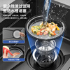 Nada (NTNO) kitchen sink large single sink dishwashing basin integrated basin 304 stainless steel thickened 5.0 embossed wear-resistant slag collecting dishwashing sink gun black slag collecting large single sink + three-speed pull-out faucet 80*46cm Taiwan-controlled drain - thickened 5.0