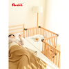 FARORO crib solid wood baby bed adjustable height removable splicing bed baby multifunctional third generation European beech 950mm*650mm frame structure assembly