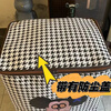 Extra large clothing, quilt storage bag, household fabric, moisture-proof, student moving storage box, packing artifact, double zipper checkerboard backpack Bear 210L