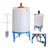 Complete PE dosing box plastic mixing barrel with motor chemical acid and alkali resistant PAM sewage agent dissolving tank fertilizer device 4 ton barrel - flat bottom - 2.2KW-380V