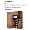 Haoxuan sliding door wardrobe home bedroom new 2025 small apartment rental house solid wood strong and durable hanging wardrobe two-door main cabinet (length 120*width 45*height 180)
