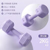 Environmentally friendly colorful small dumbbells for college students in dormitories, yoga jumps for slim ladies, early weight loss, sky blue, 3KG *2 pieces