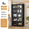 Multifunctional sideboard household kitchen cabinet with door simple dust-proof storage living room side cabinet storage tea cabinet black-six layers-plastic rattan door-80cm multiple specifications