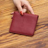 Ye Yu first-layer cowhide small wallet for women 2025 new short style folding genuine leather multi-card slot money card bag fashionable simple wallet pink