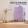Luggage 2026 New Front Opening Skate Wheel Boarding Case 20 Inch High-Looking Travel Explosion-proof Zipper Multi-Function Milk White 20 Inch