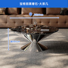 CHEERS natural marble luxury stone coffee table round living room home small apartment light luxury 2025 new CJ185 90CM