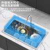 BSITN kitchen sink large single sink vegetable sink integrated basin thickened stainless steel sink dishwashing handmade basin BS007