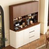 GUISENBAO sideboard Italian cream style storage cabinet multi-functional wall-in-one living room home storage wine cabinet kitchen cabinet 80*40*90 walnut+short style