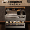 Ji Litian pull basket kitchen integrated cabinet aluminum alloy double layer drawer type bowl basket and dish cabinet drawer type pull-out storage cabinet Oppe Cool Star aluminum alloy pull basket 600 cabinet 480 deep single layer/double layer drawer type/open door type