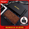Banyanu long wallet women's new fashion trend double zipper large capacity multi-card slot multi-function pen clip clutch women's light brown (double zipper-anti-theft brush)