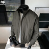 SWAMP AREA flight jacket men's autumn and winter velvet thickened warm beautiful cotton coat SWC296JR rock gray XL
