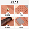Crocodile shirt Valentine's Day gift tri-fold wallet for women first layer cowhide long fashion ticket holder gift box pink