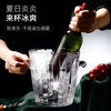 Pupan thickened glass ice bucket red wine beer ice bucket KTV bar large and small ice bucket champagne bucket ice No. 1 diamond glass ice bucket