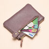 Ye Yuzhen Soft Leather Coin Purse Women's Mini Soft Leather Mother's Zipper Key Thin Small Wallet Coin Small Coin Bag Lotus Purple Standard Edition Affordable