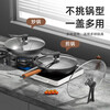Household pot lid tempered glass lid 32cm high temperature resistant wok lid pan general cooking kitchen special pot lid 26cm tempered glass lid (can stand lid beads)