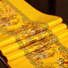 Yiboqiantang New Chinese Zen Coffee Table Tablecloth Chinese Style TV Cabinet Decorative Cover Cloth Rectangular Dining Table Sideboard Dustproof Cloth Nine Heavens Feilong Emperor Yellow High Precision/Waterproof Cabinet Cloth 40*200cm (Applicable table length 1.5-1.6m)