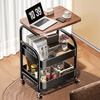 Youqin movable bookshelf, bag storage rack, trolley, bedside table, living room, sofa side table, coffee table, snack storage rack