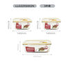 LOCK&LOCK heat-resistant glass crisper, microwave lunch box, office worker lunch box, student fruit meal lunch box three-piece set