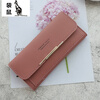Kangaroo (KANGAROO) versatile fashion day simple buckle elegant women's wallet multi-functional large capacity long wallet C119-140 red