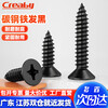Creaby iron hair black cross countersunk head self-tapping screws flat head self-tapping wood screws computer small screws pointed tail self-tapping screws M2x6 (500 pieces)
