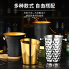Shantou Lincun stainless steel ice bucket bar KTV special cocktail champagne bucket home living room red wine bucket ice bucket decorative bucket small tiger head champagne bucket (steel color)