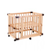 FARORO crib solid wood baby bed adjustable height removable splicing bed baby multifunctional third generation European beech 950mm*650mm frame structure assembly