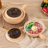 Hanbao casserole single handle unglazed old-fashioned clay pot rice casserole for one person traditional household clay pot with handle medium size factory price direct sales 1.6L
