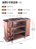 Hotel room multi-function hand push linen cart cleaning work cart cleaning cart cloth bag guest room entrance hygiene service cart brown bilateral service cart 5-inch carpet wheel